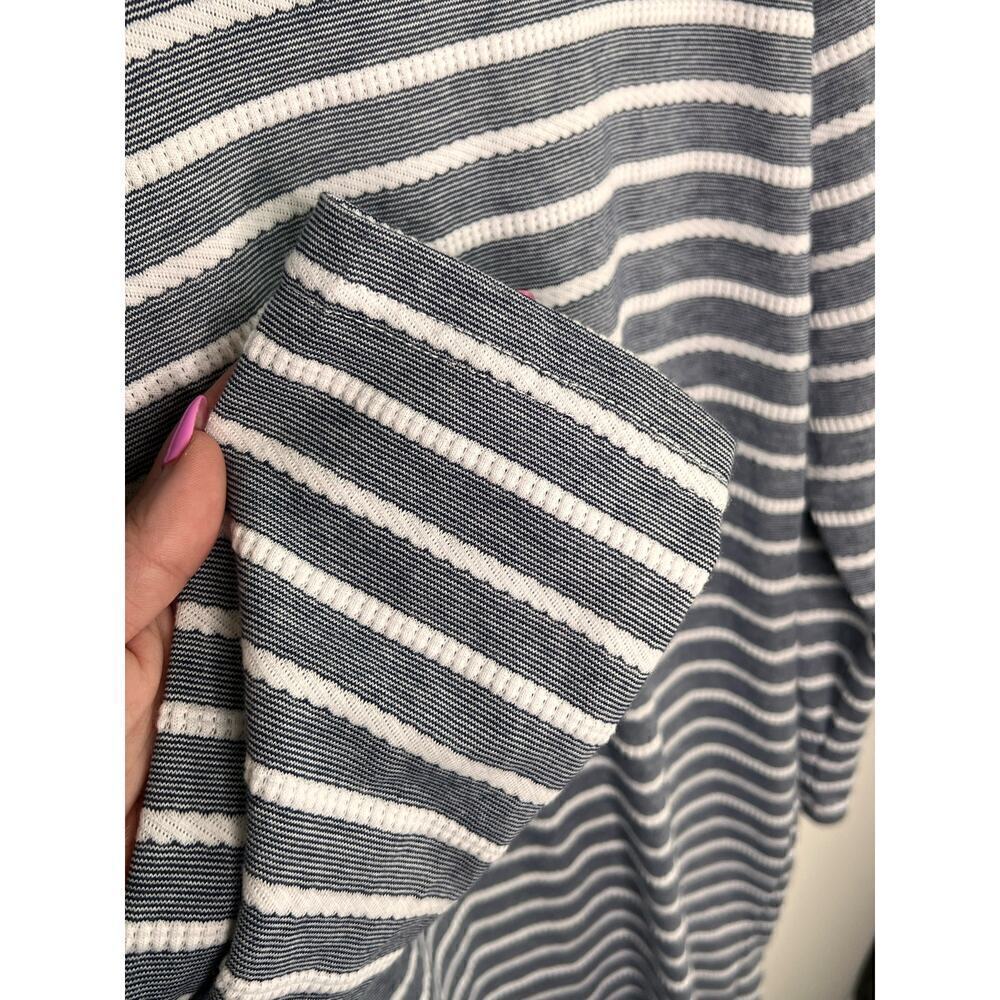 Sail To Sable Roundneck Knee Length Shirt Dress Pullover Striped Navy Women's XL - Picture 8 of 10